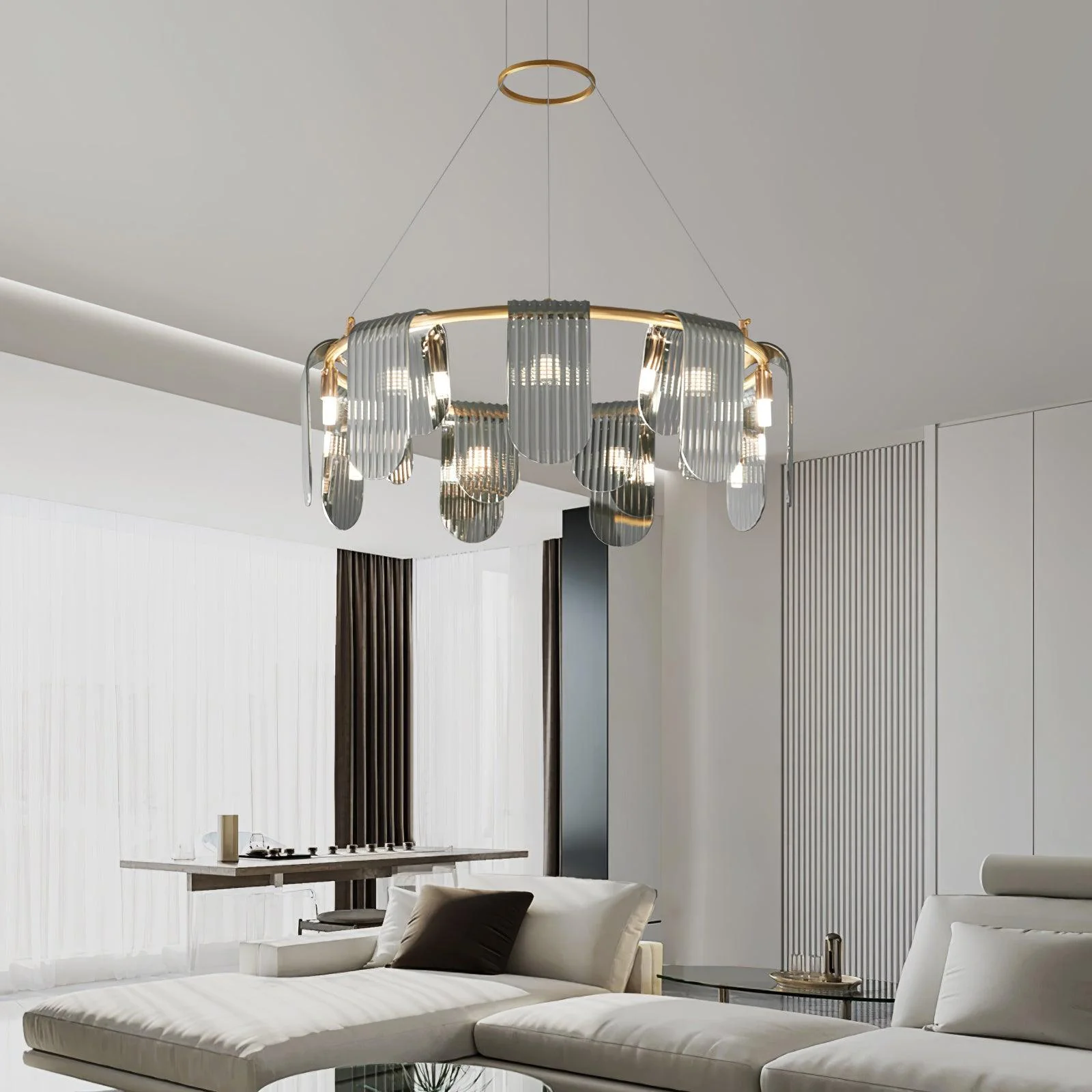 Folioles Brass Chandelier - Image 15