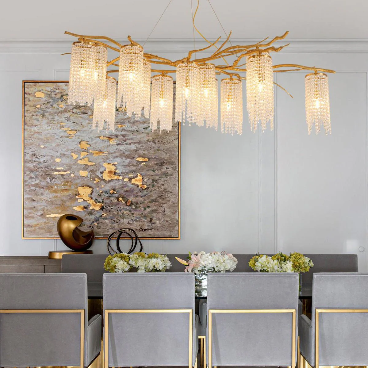 Forest Dawn Brass Chandelier - Image 2