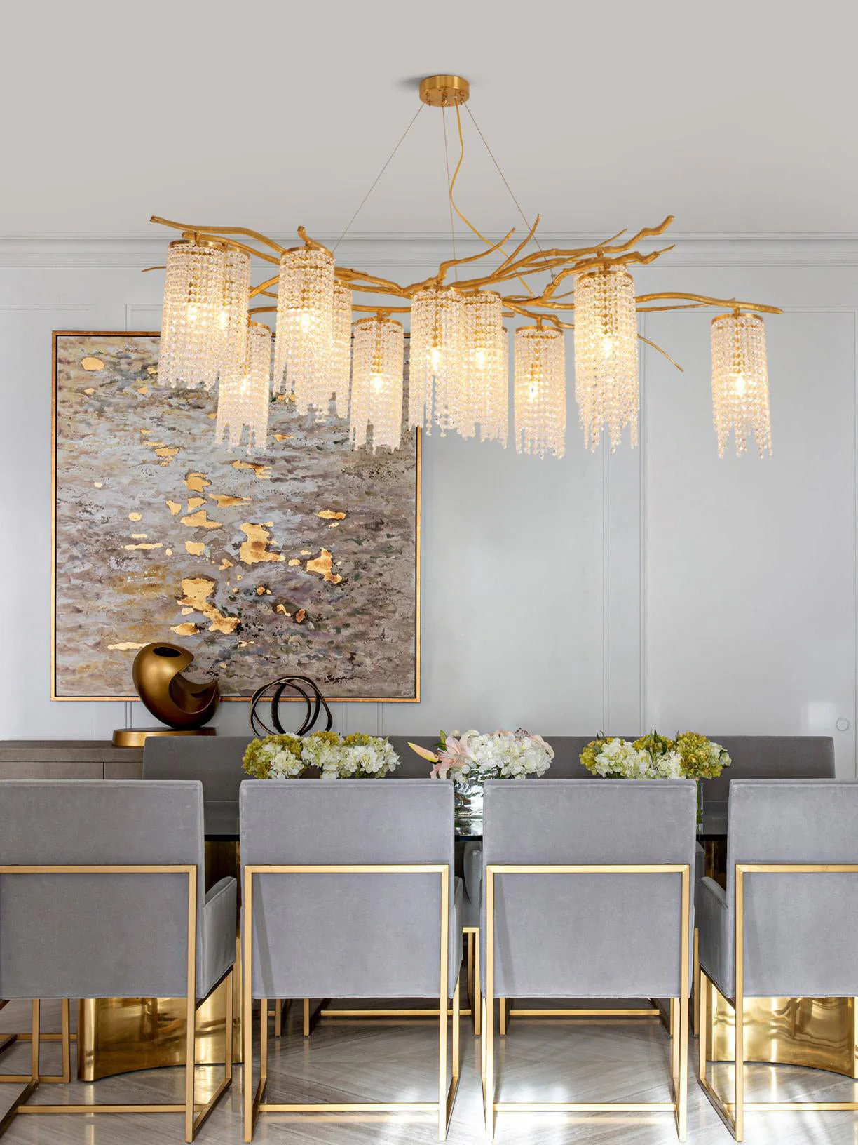 Forest Dawn Brass Chandelier - Image 5