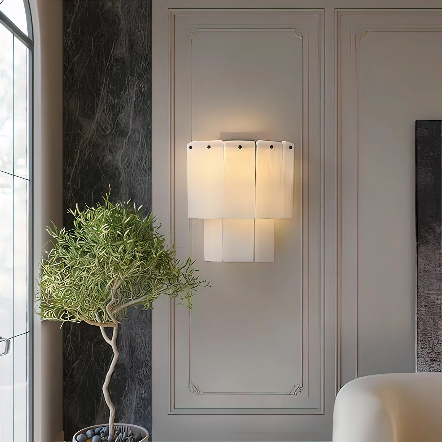 Fractured Alabaster Wall Sconce - Image 15