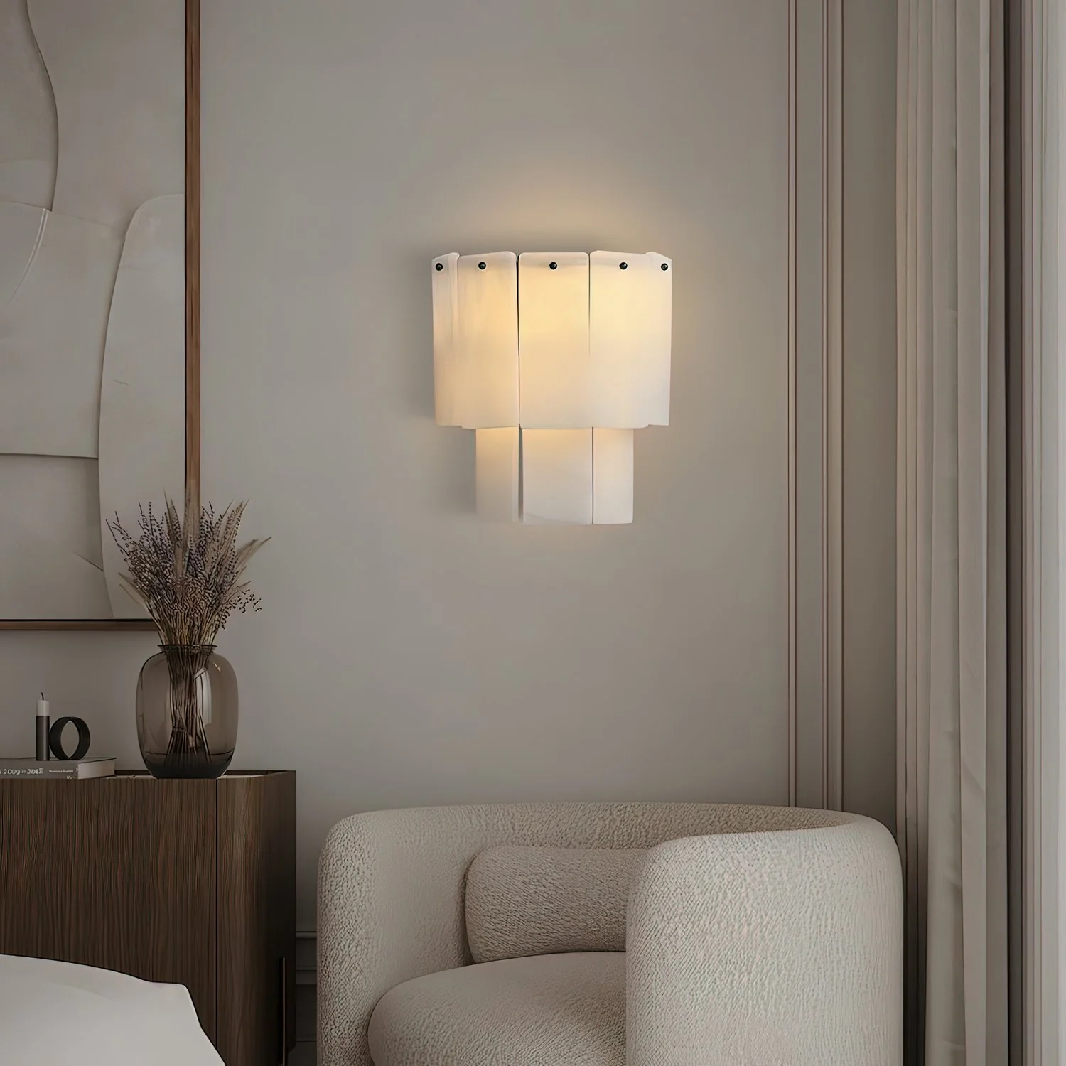 Fractured Alabaster Wall Sconce - Image 21