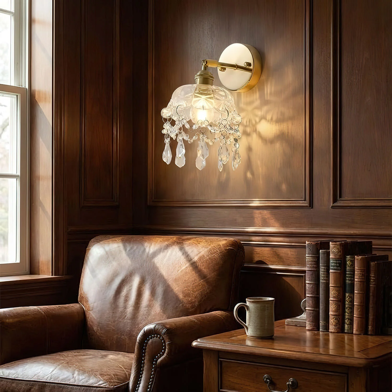 French Crystal Tassel Wall Light - Image 9