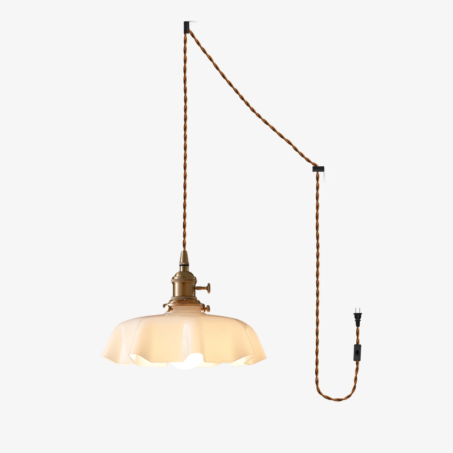 French Flower Pendant Swag Light