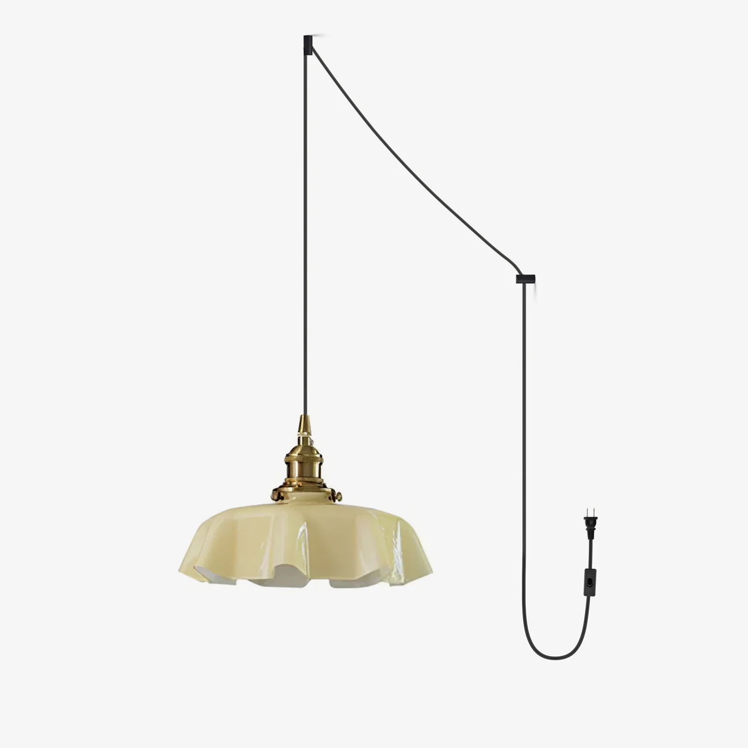 French Flower Pendant Swag Light - Image 111