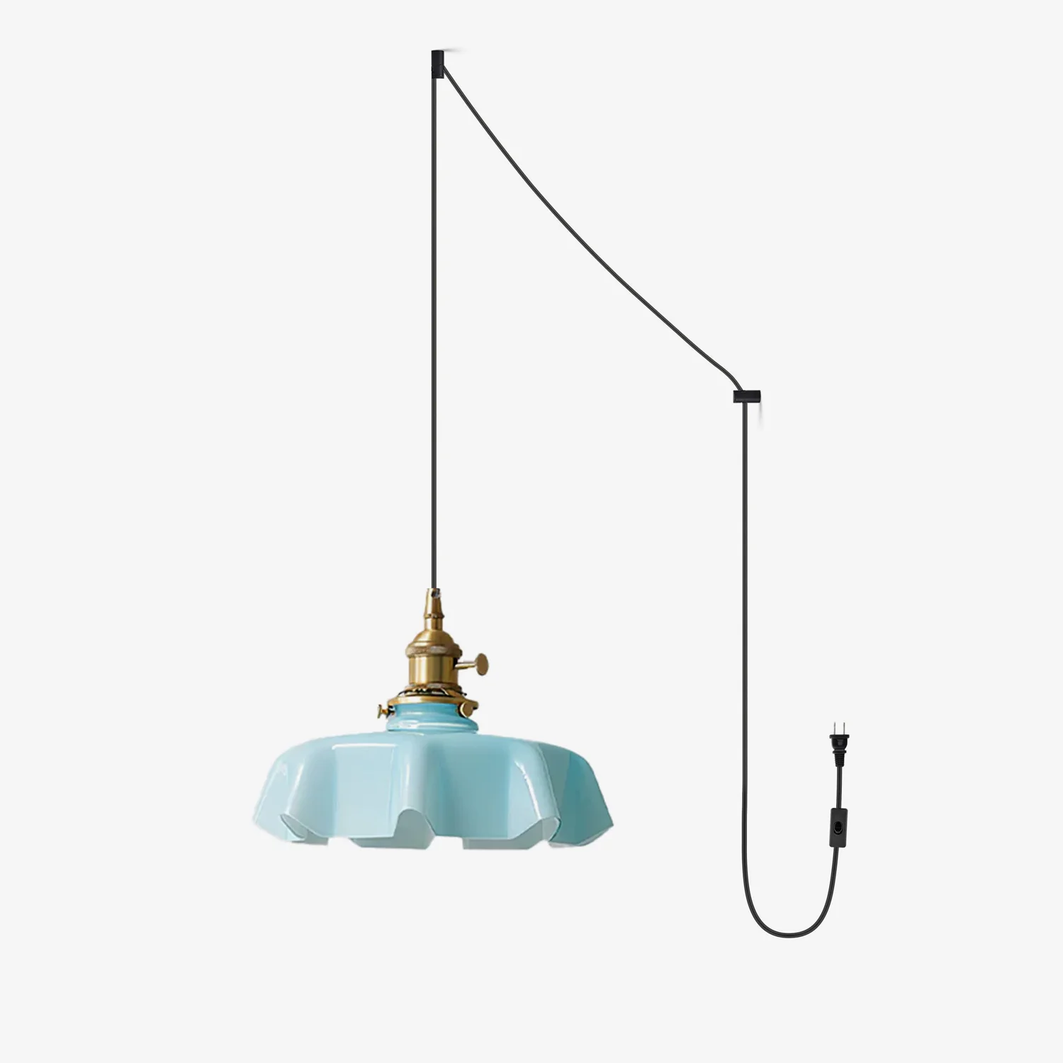 French Flower Pendant Swag Light - Image 113
