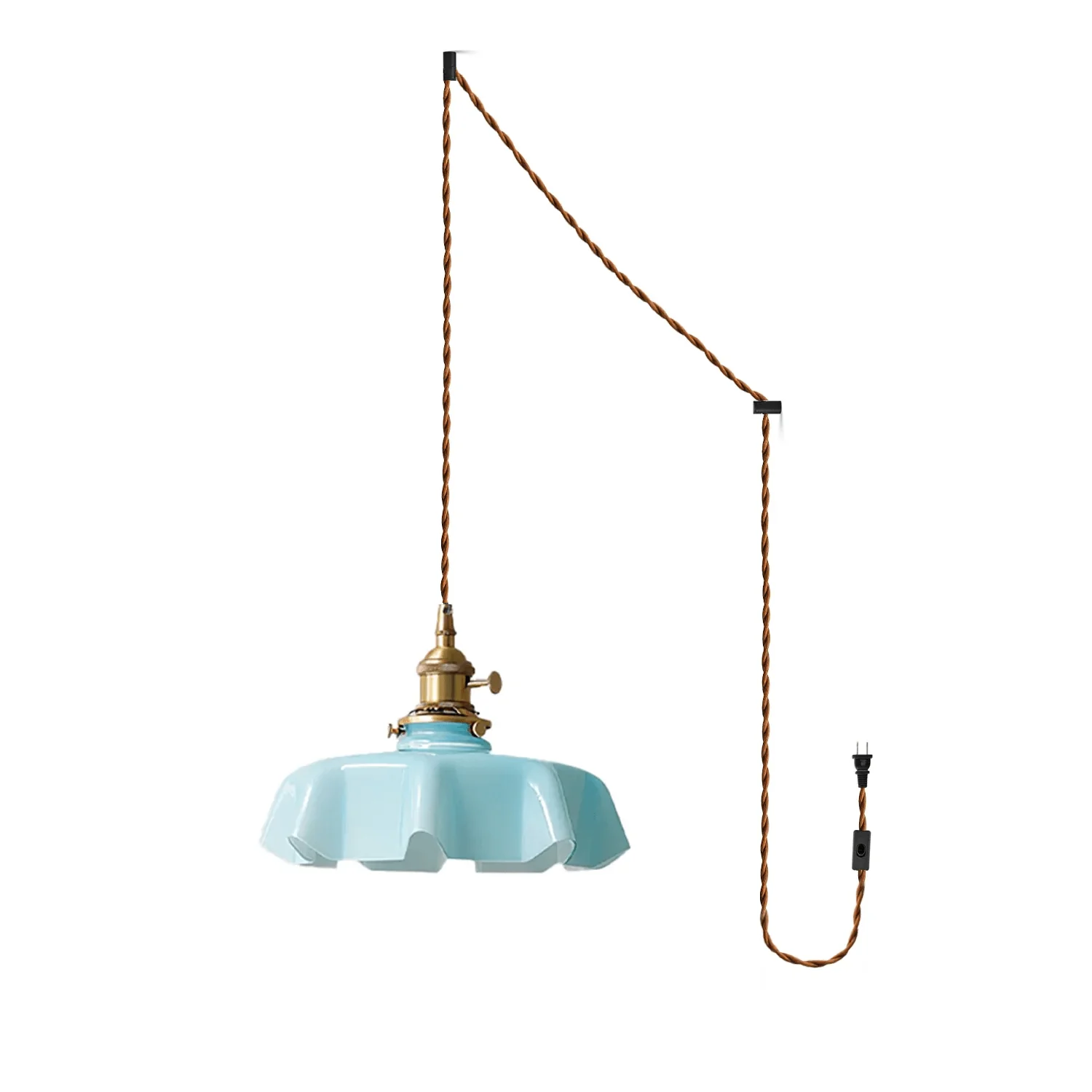 French Flower Pendant Swag Light - Image 115