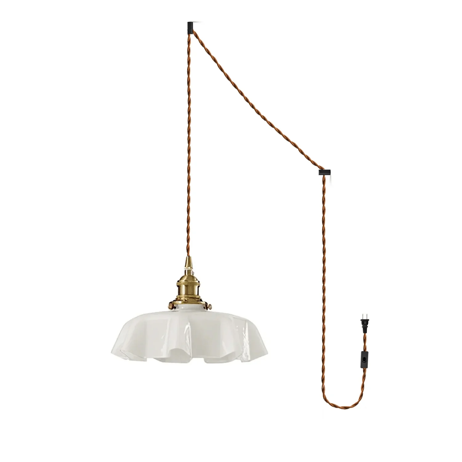 French Flower Pendant Swag Light - Image 116
