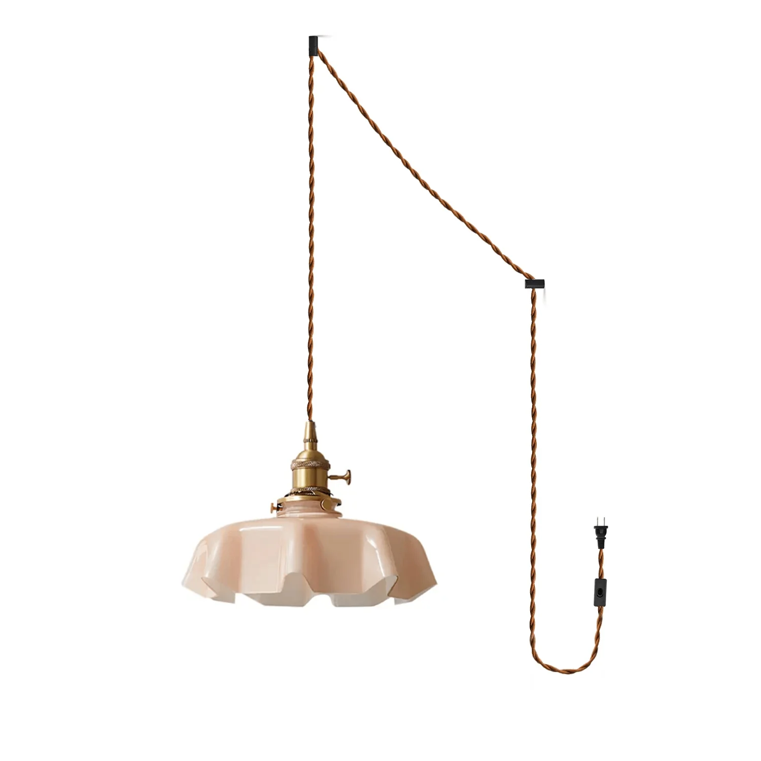 French Flower Pendant Swag Light - Image 117