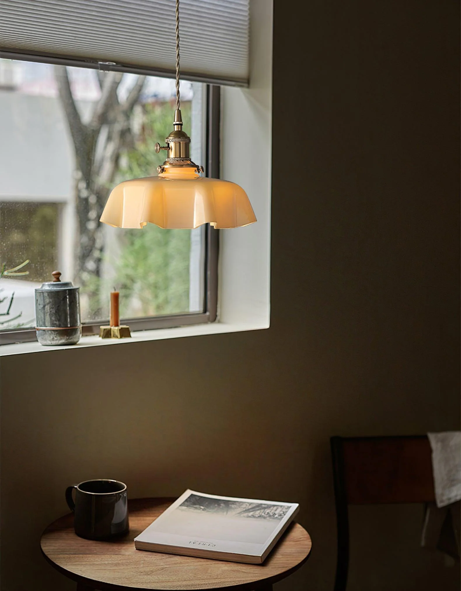 French Flower Pendant Swag Light - Image 29