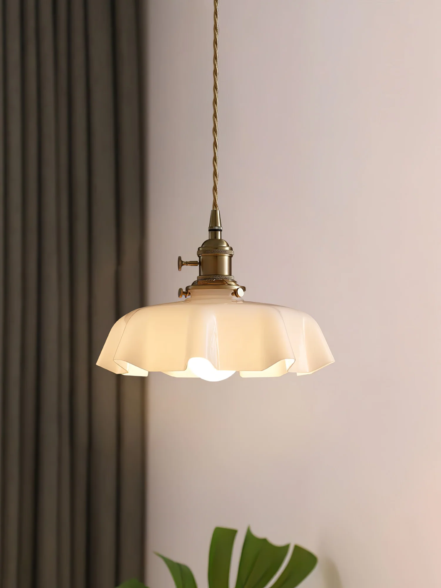 French Flower Pendant Swag Light - Image 3