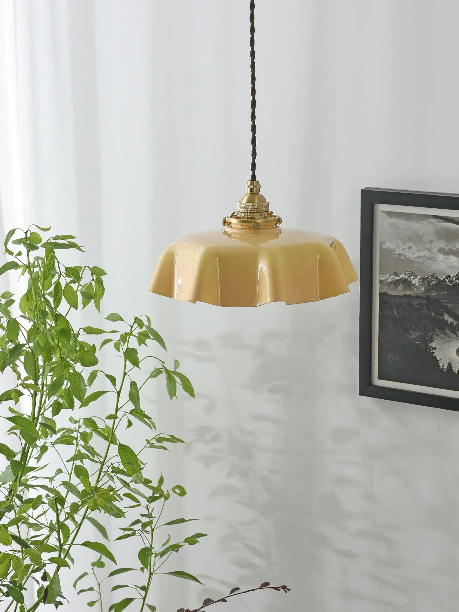 French Flower Pendant Swag Light - Image 30