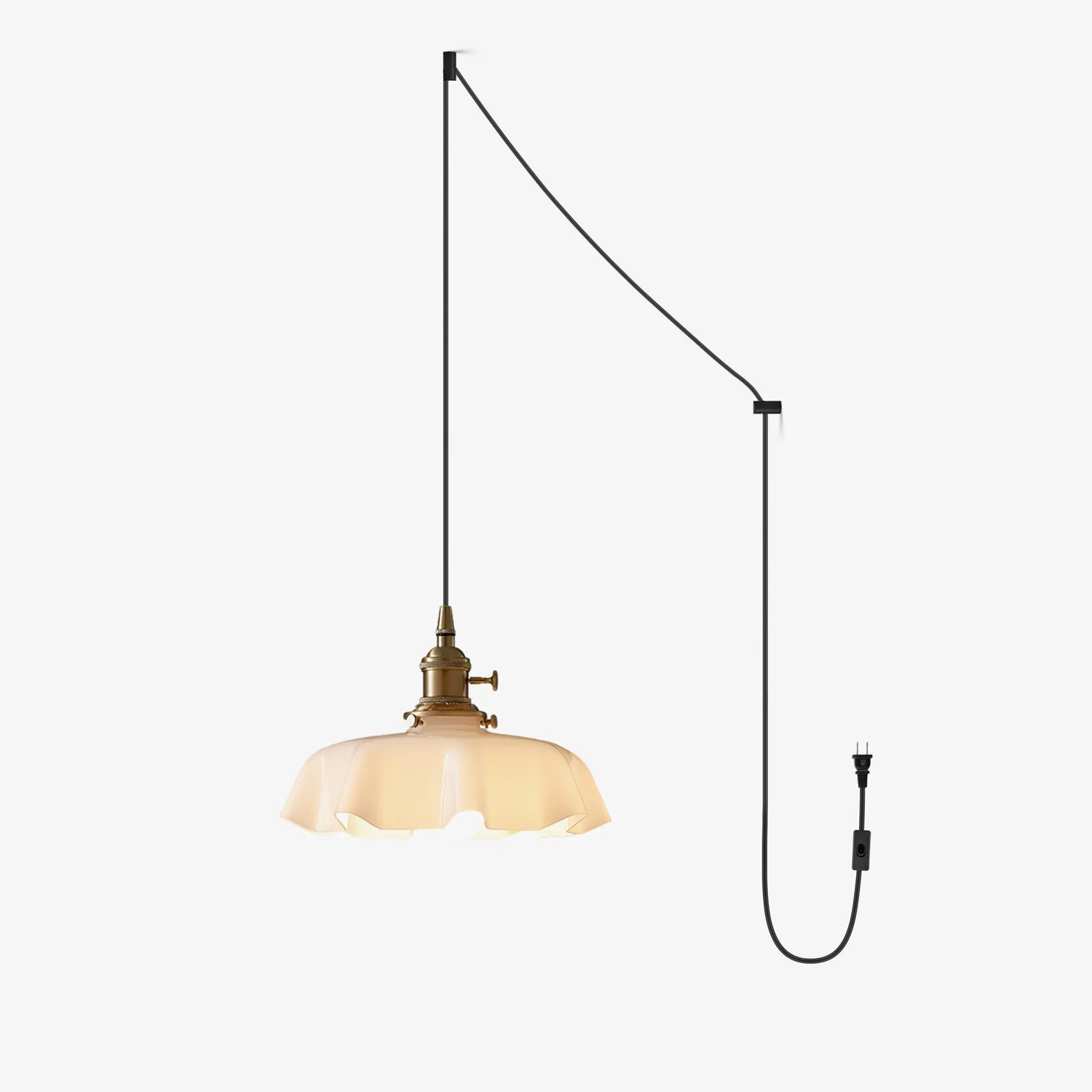 French Flower Pendant Swag Light - Image 33