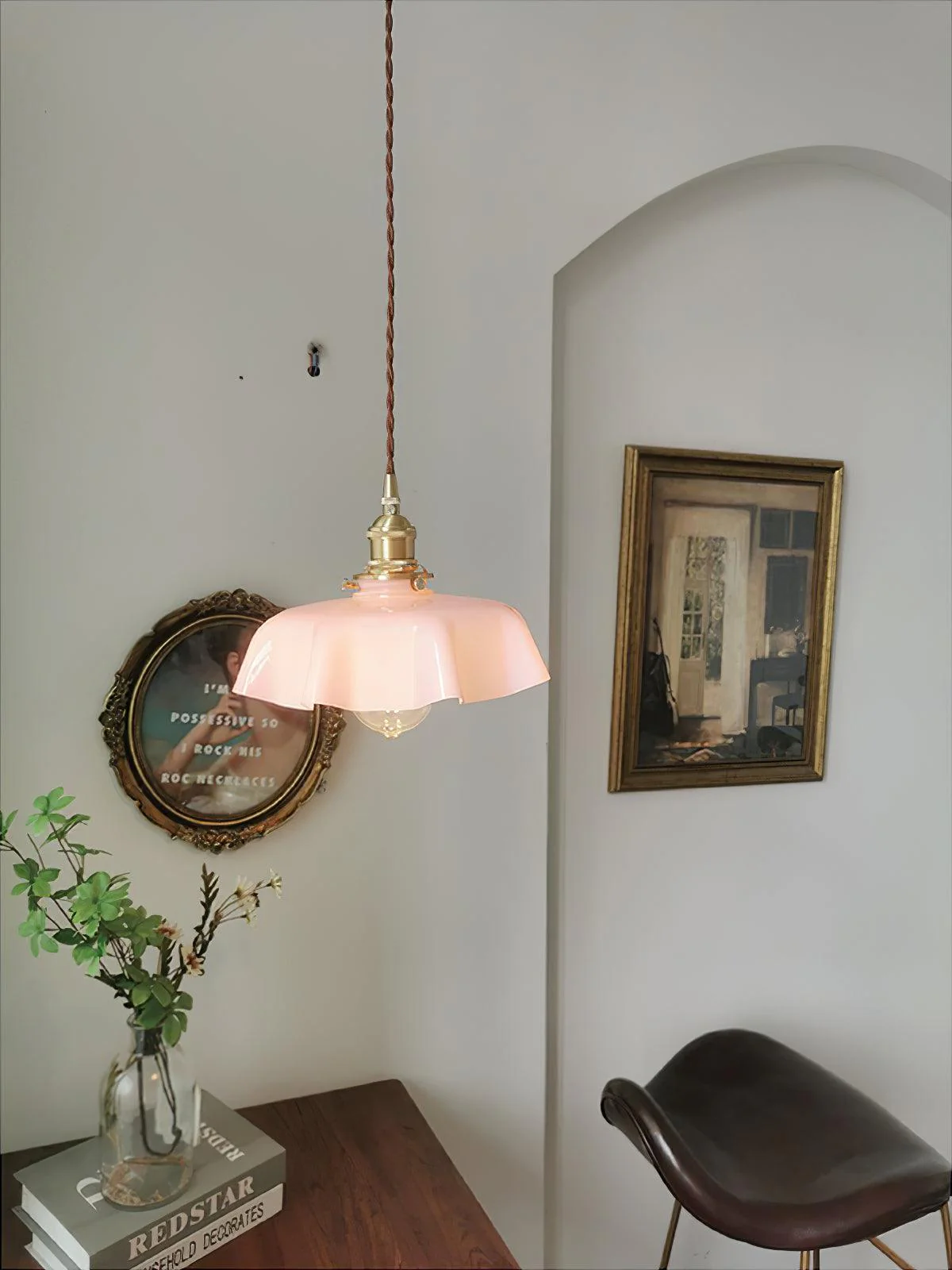 French Flower Pendant Swag Light - Image 46