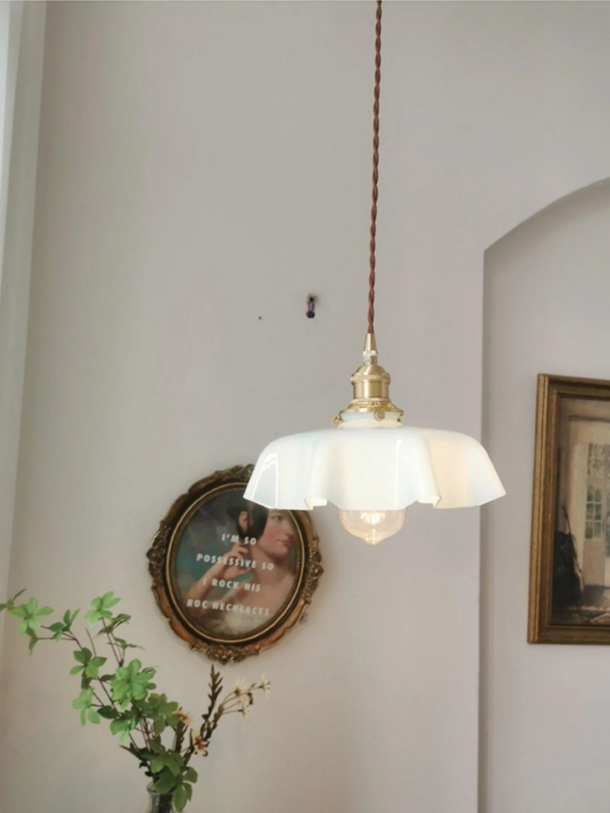French Flower Pendant Swag Light - Image 50