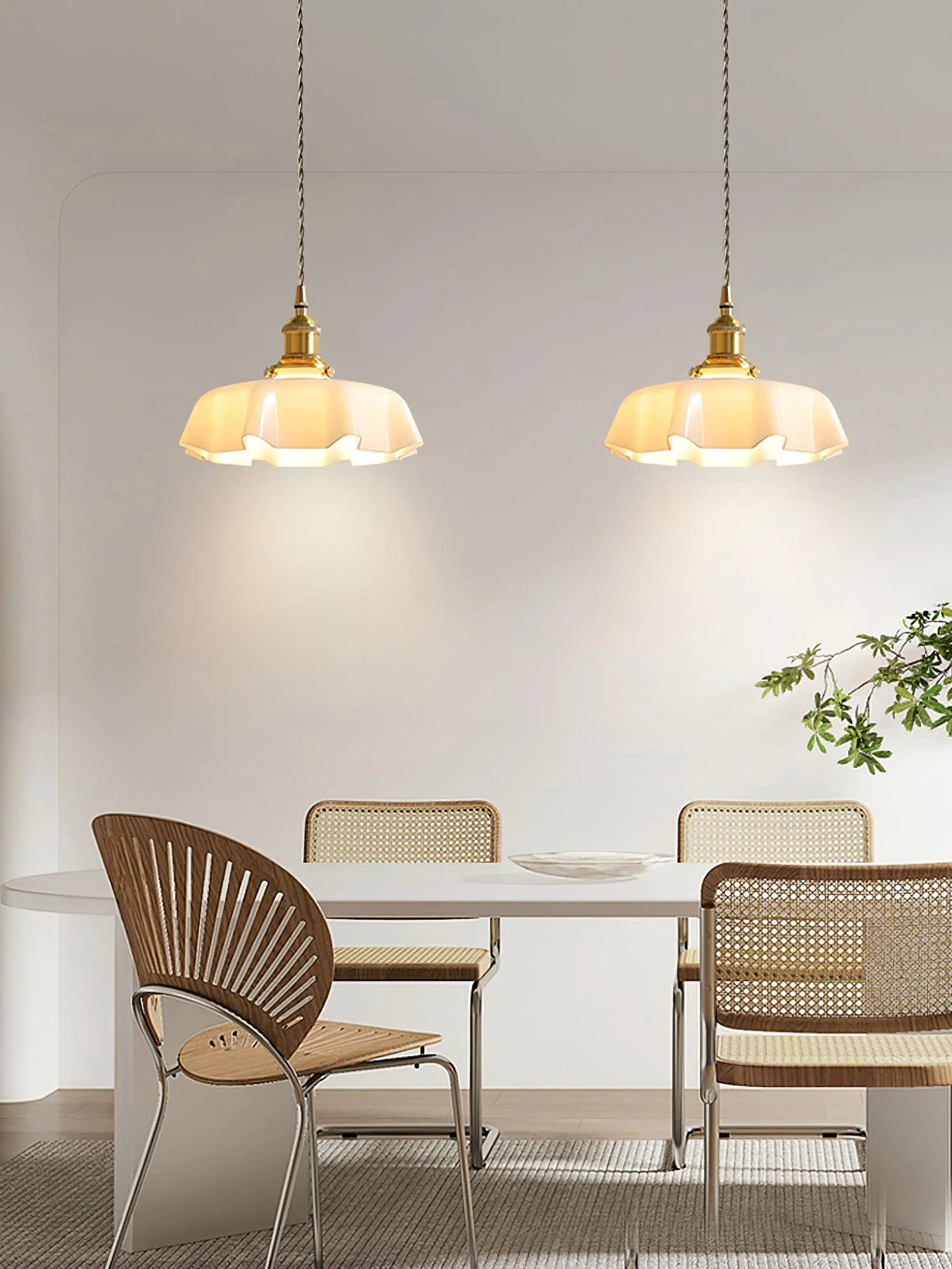 French Flower Pendant Swag Light - Image 51