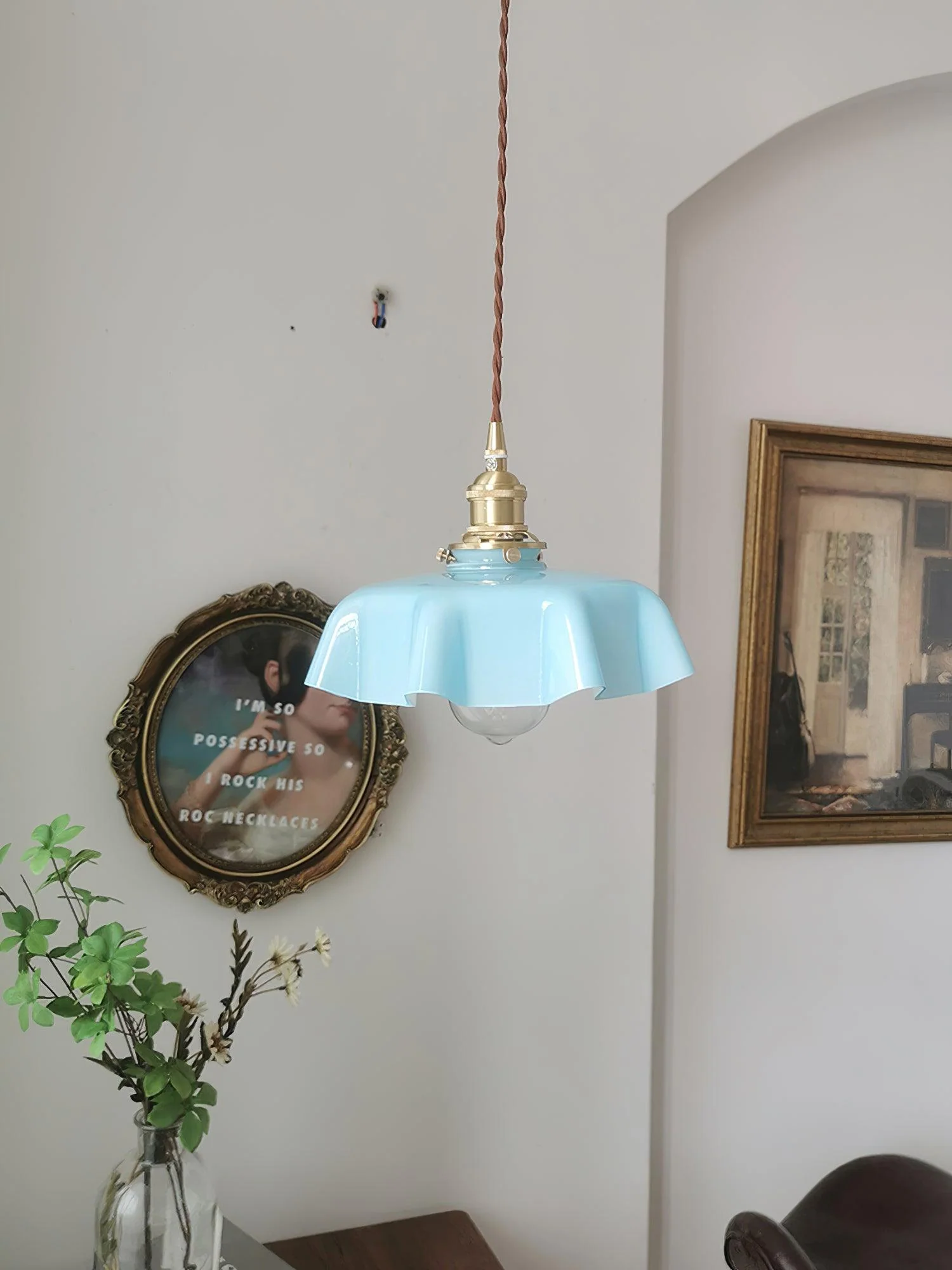 French Flower Pendant Swag Light - Image 54