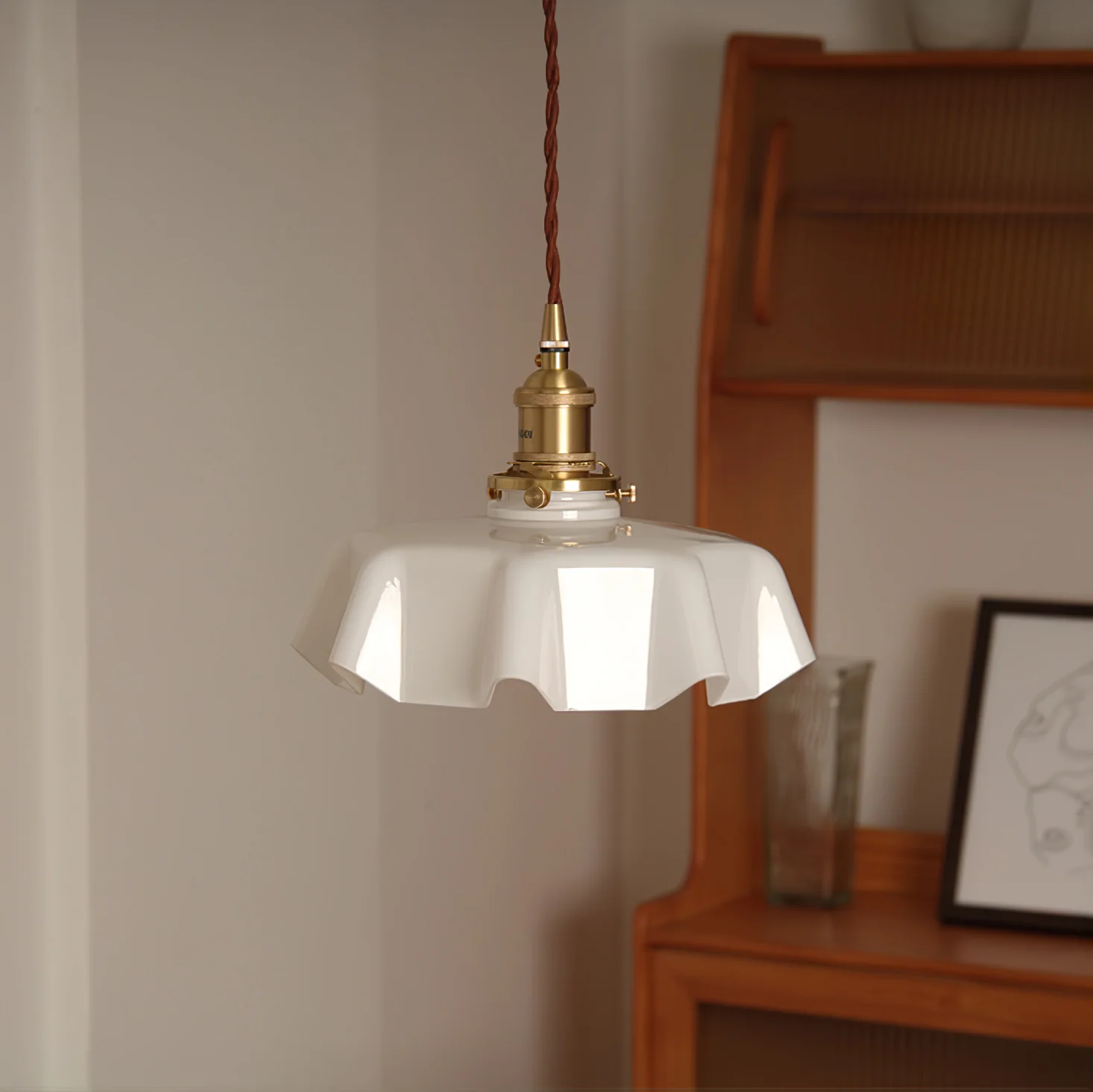 French Flower Pendant Swag Light - Image 61