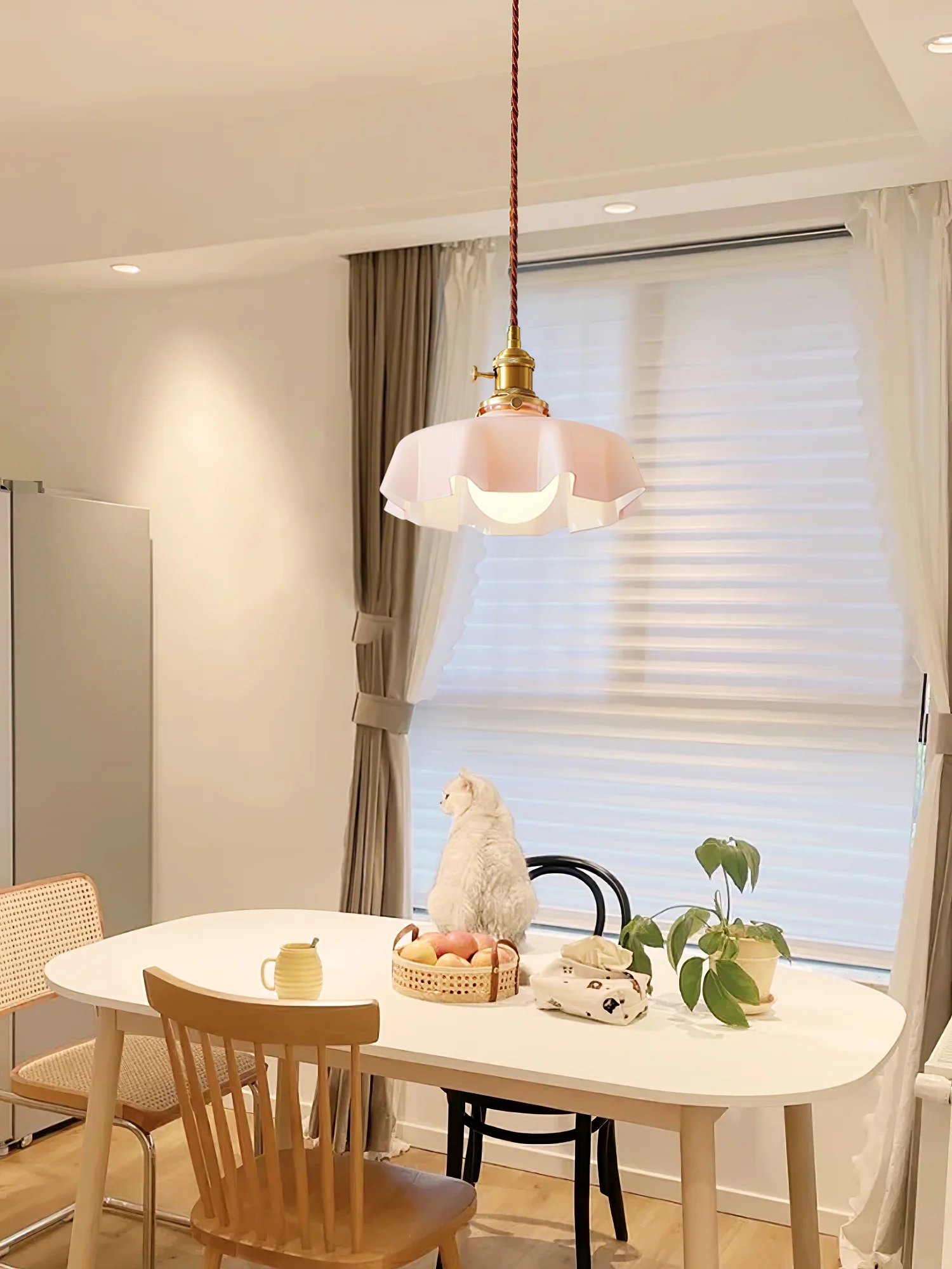 French Flower Pendant Swag Light - Image 64
