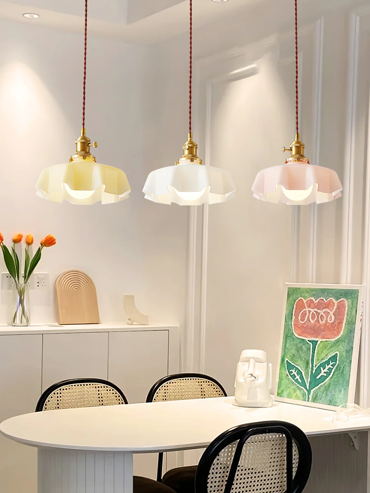 French Flower Pendant Swag Light - Image 69