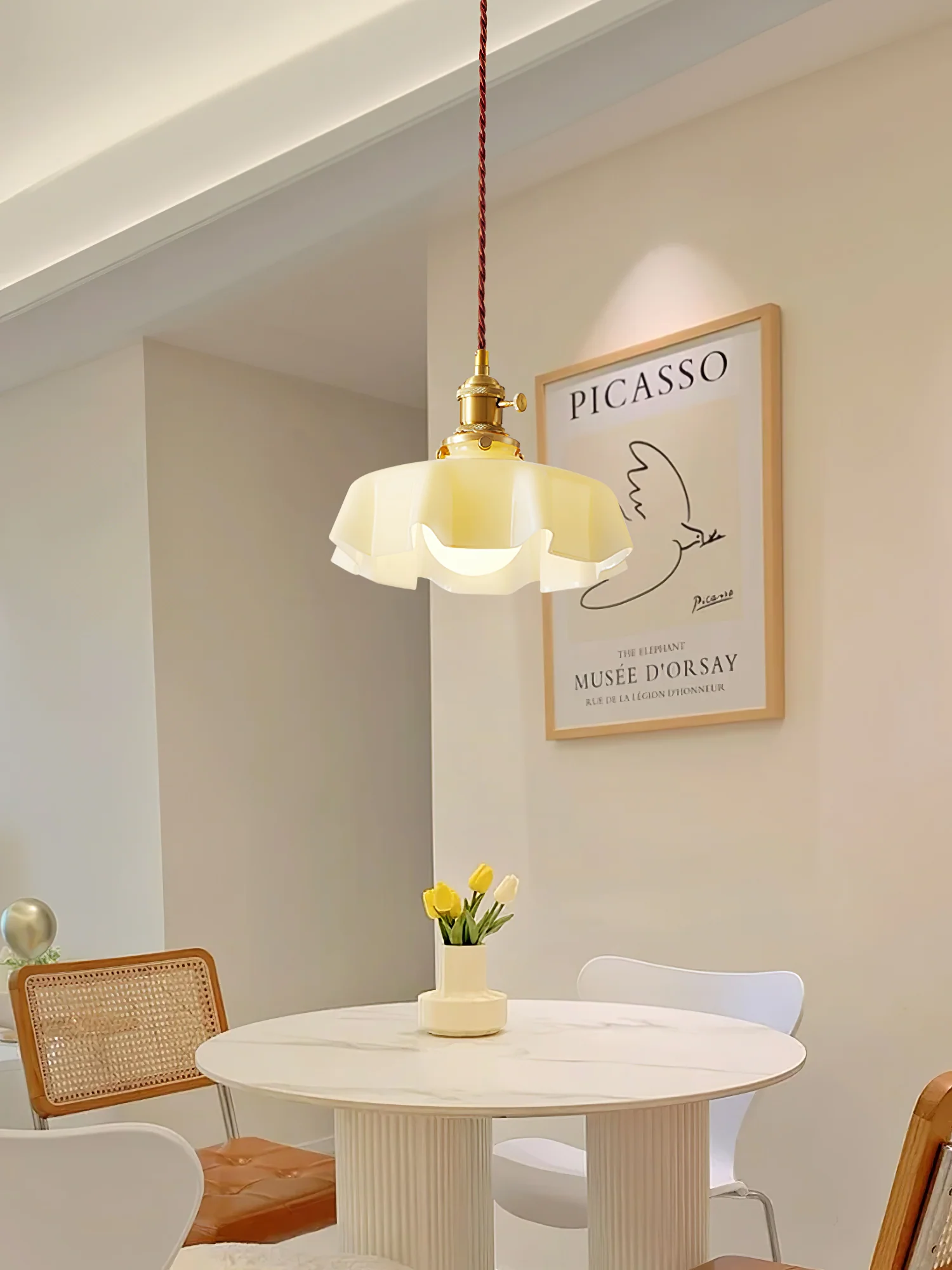 French Flower Pendant Swag Light - Image 86