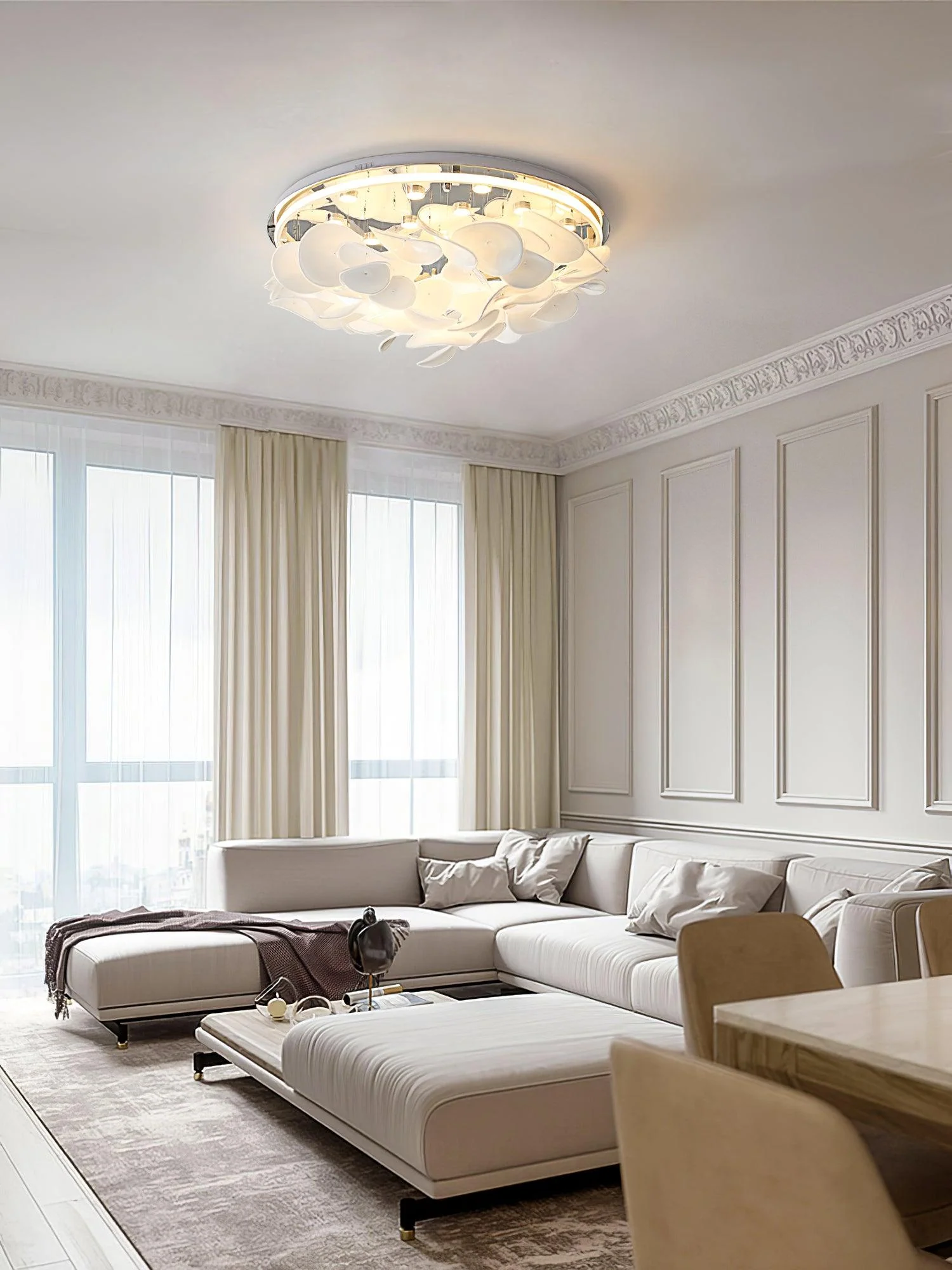 French Radici Petal Ceiling Lamp - Image 3