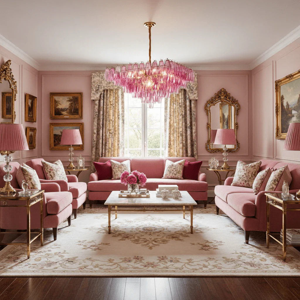 Fuchsia Prism Empire Chandelier - Image 5