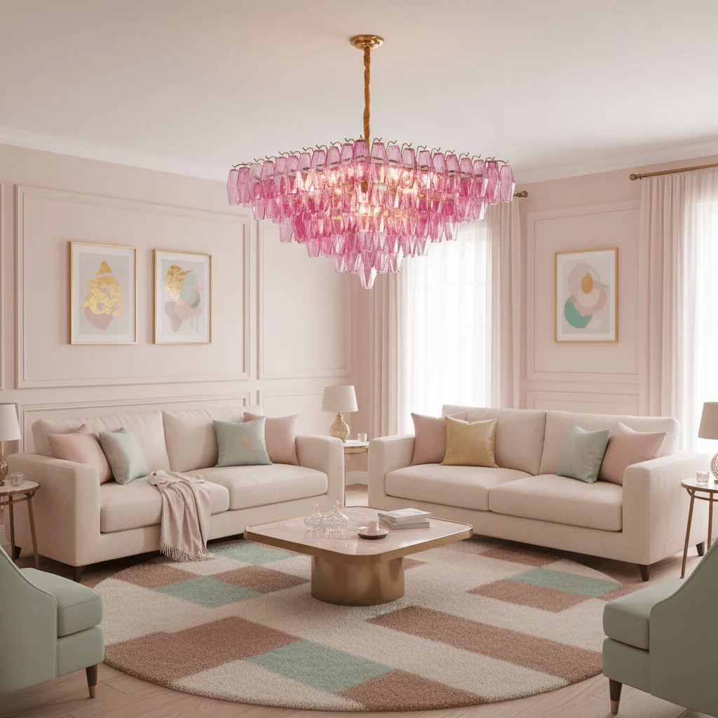 Fuchsia Prism Empire Chandelier - Image 6