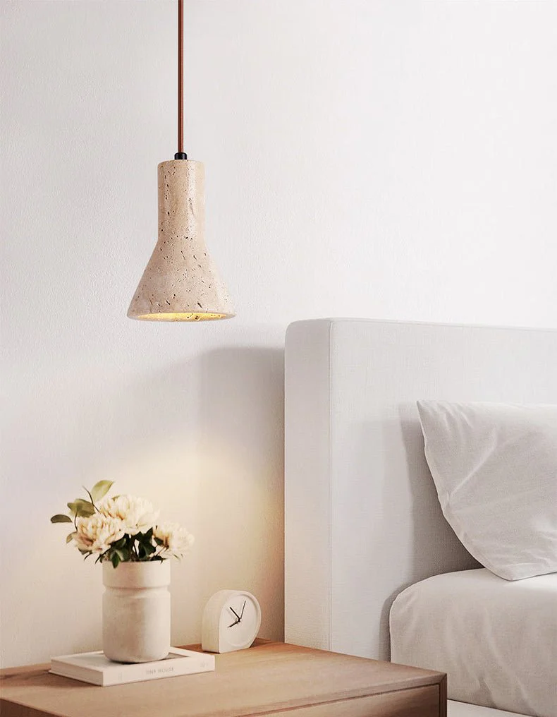 Funnel Travertine Pendant Lamp - Image 2