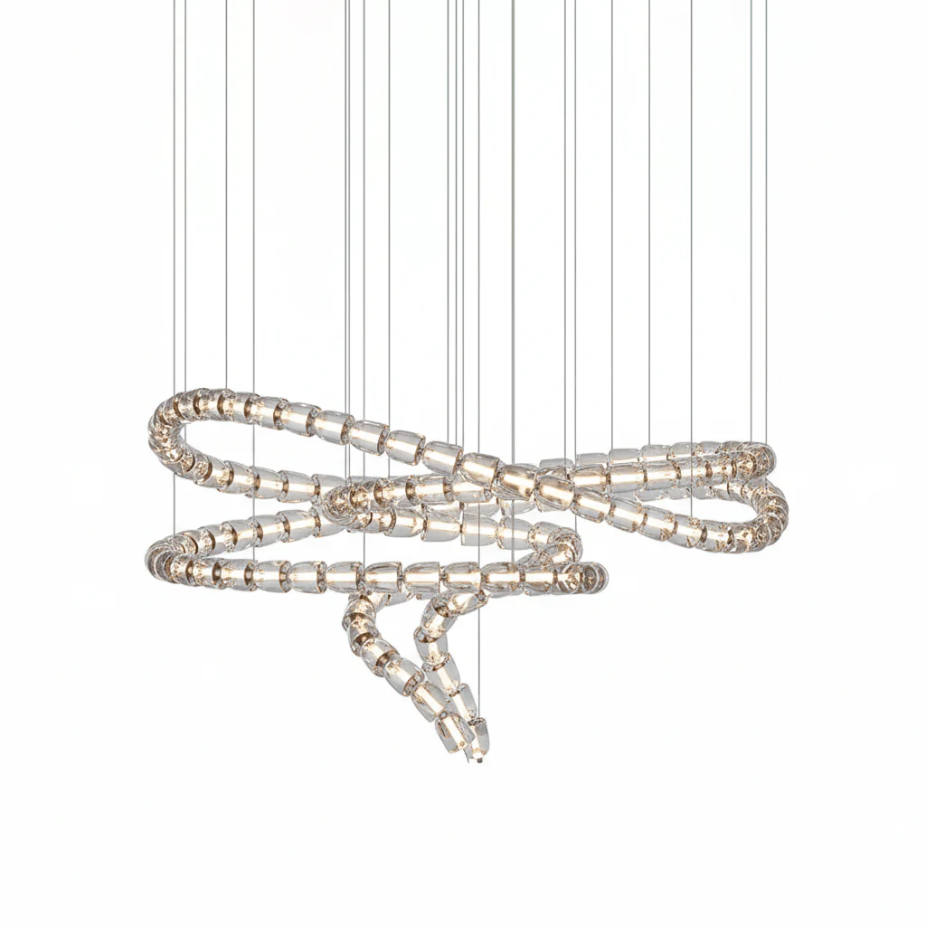 The Gabriel Spiral LED Chandelier | Custom Size & Made-to-Order Lighting for Luxury Residences & Commercial Spaces - Image 30