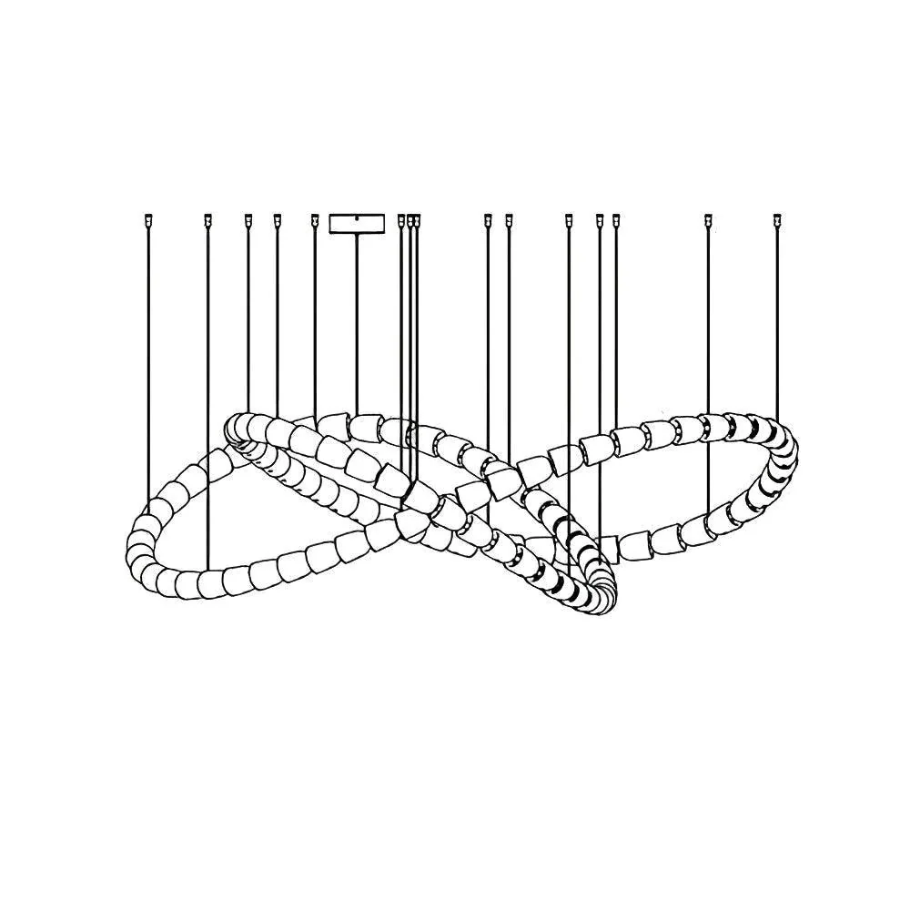 The Gabriel Infinity Loop LED Chandelier | Custom Size & Made-to-Order Lighting for Luxury Homes & Commercial Spaces - Image 9