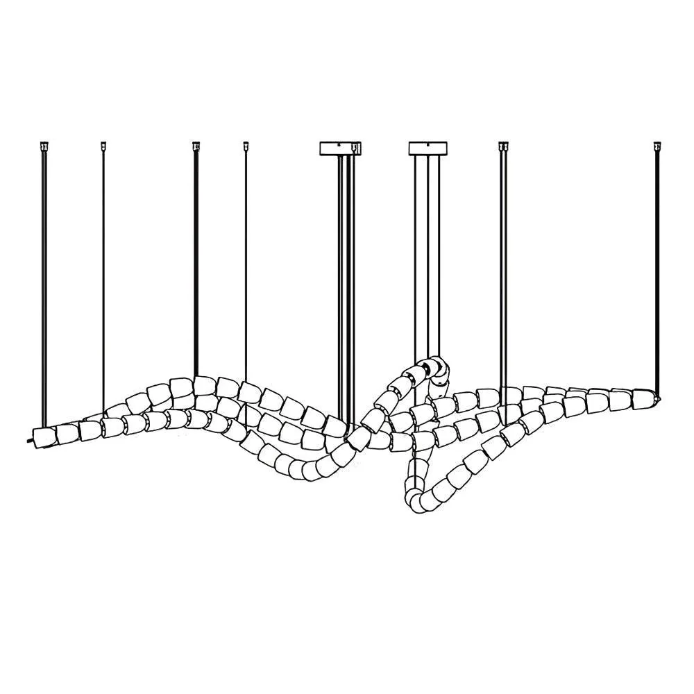 The Gabriel Waveform LED Chandelier | Custom Size & Made-to-Order Lighting for Luxury Homes & Commercial Spaces - Image 11
