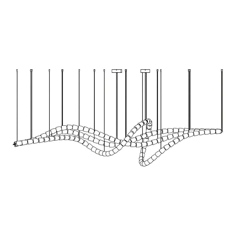 The Gabriel Waveform LED Chandelier | Custom Size & Made-to-Order Lighting for Luxury Homes & Commercial Spaces - Image 12