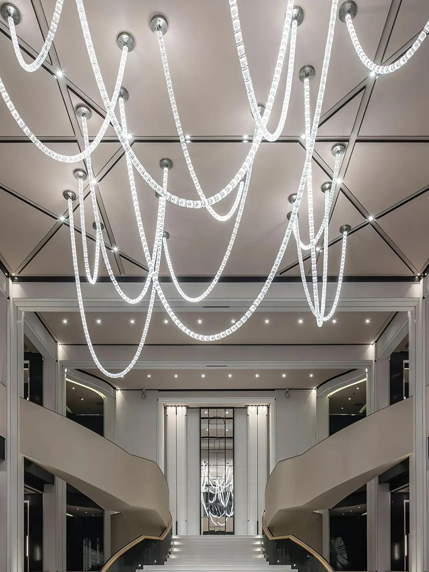 The Gabriel Waveform LED Chandelier | Custom Size & Made-to-Order Lighting for Luxury Homes & Commercial Spaces - Image 21