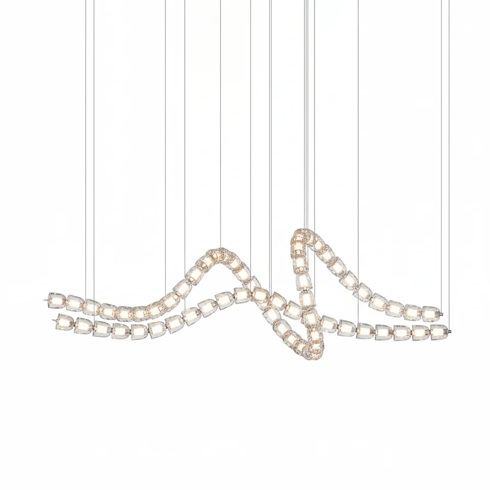 The Gabriel Waveform LED Chandelier | Custom Size & Made-to-Order Lighting for Luxury Homes & Commercial Spaces - Image 34