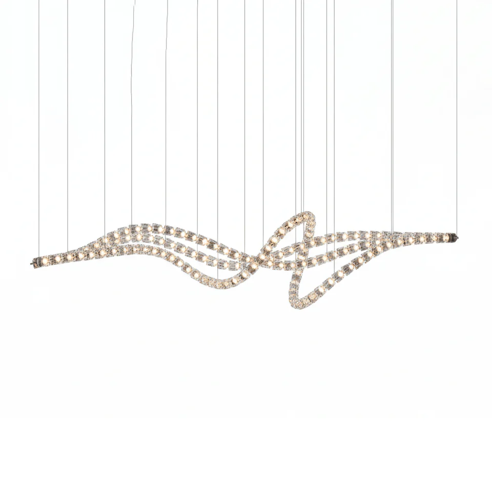The Gabriel Waveform LED Chandelier | Custom Size & Made-to-Order Lighting for Luxury Homes & Commercial Spaces - Image 35