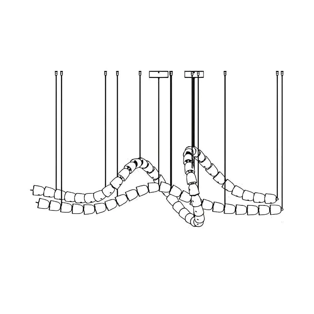 The Gabriel Waveform LED Chandelier | Custom Size & Made-to-Order Lighting for Luxury Homes & Commercial Spaces - Image 9