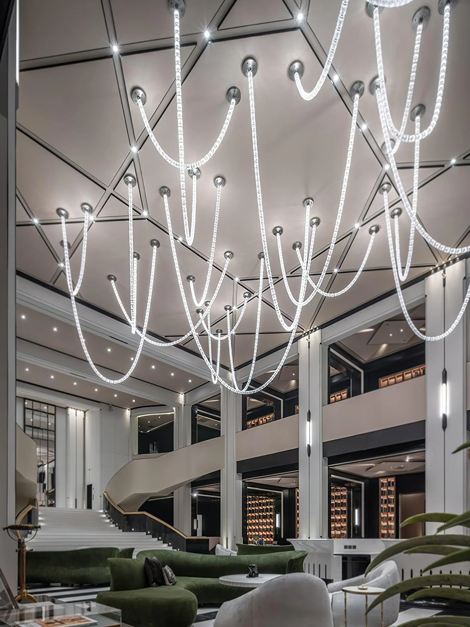 The Gabriel Wave LED Chandelier | Custom Size & Made-to-Order Lighting for Luxury Residences & Commercial Spaces - Image 11