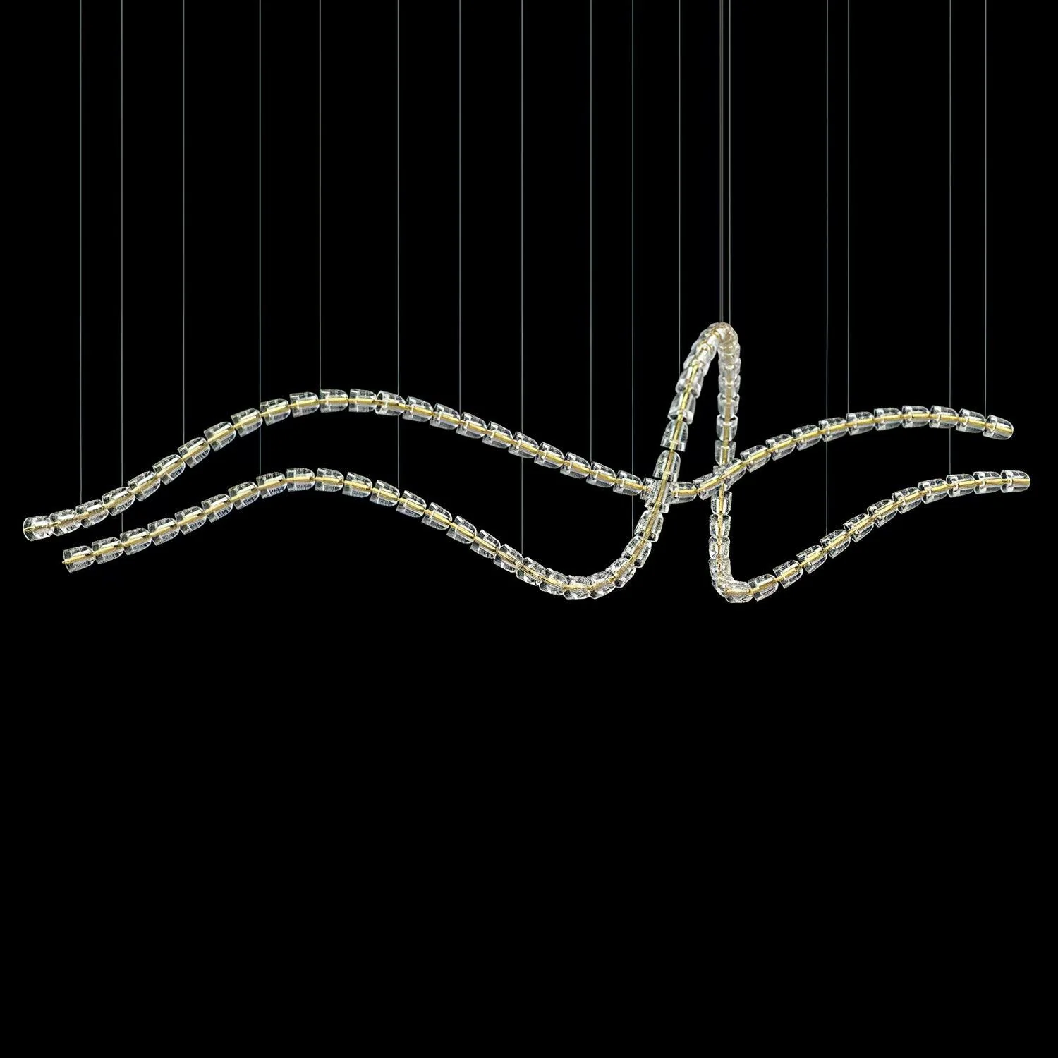 The Gabriel Wave LED Chandelier | Custom Size & Made-to-Order Lighting for Luxury Residences & Commercial Spaces - Image 3