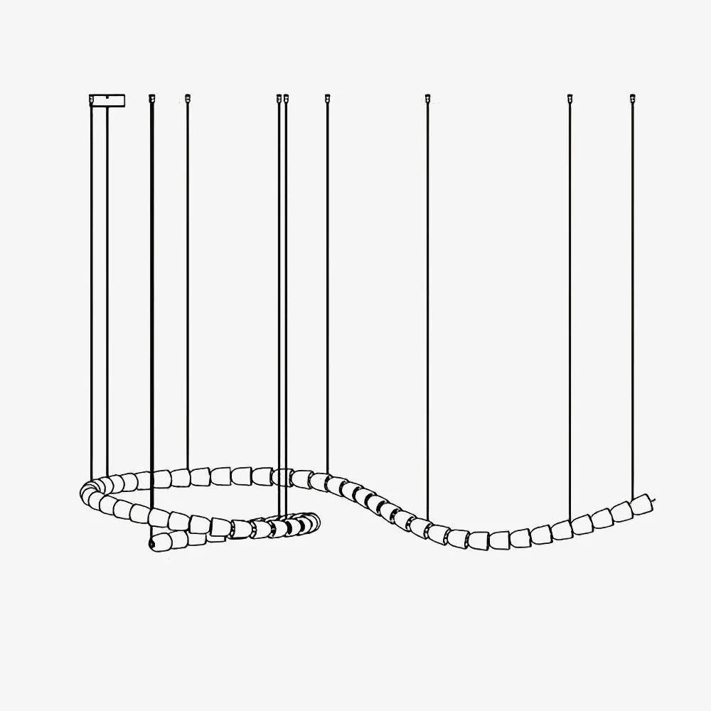 The Gabriel Wave LED Chandelier | Custom Size & Made-to-Order Lighting for Luxury Residences & Commercial Spaces - Image 8