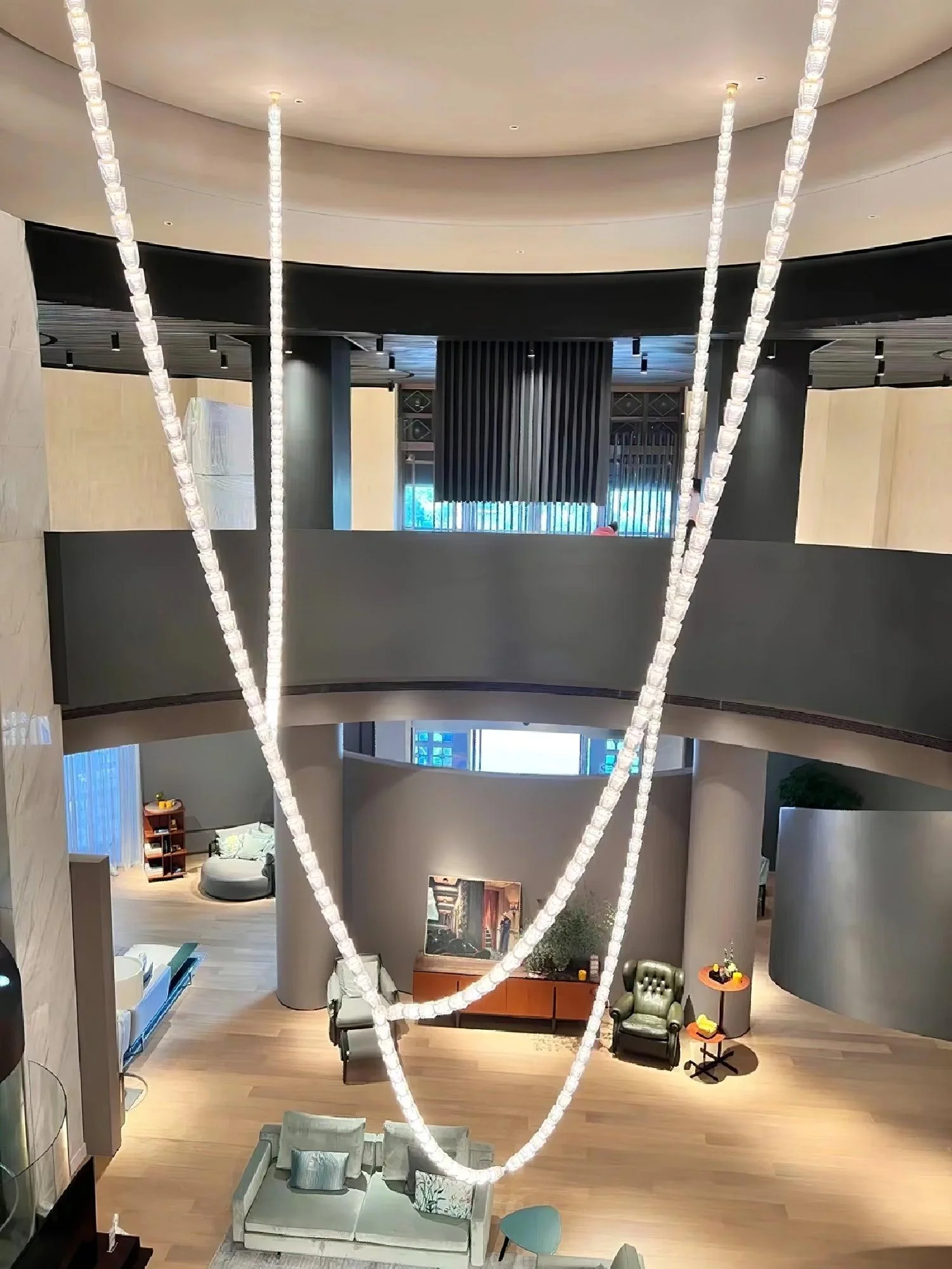 The Gabriel Infinity LED Chandelier | Custom Size & Made-to-Order Lighting for Luxury Homes & Commercial Spaces - Image 9