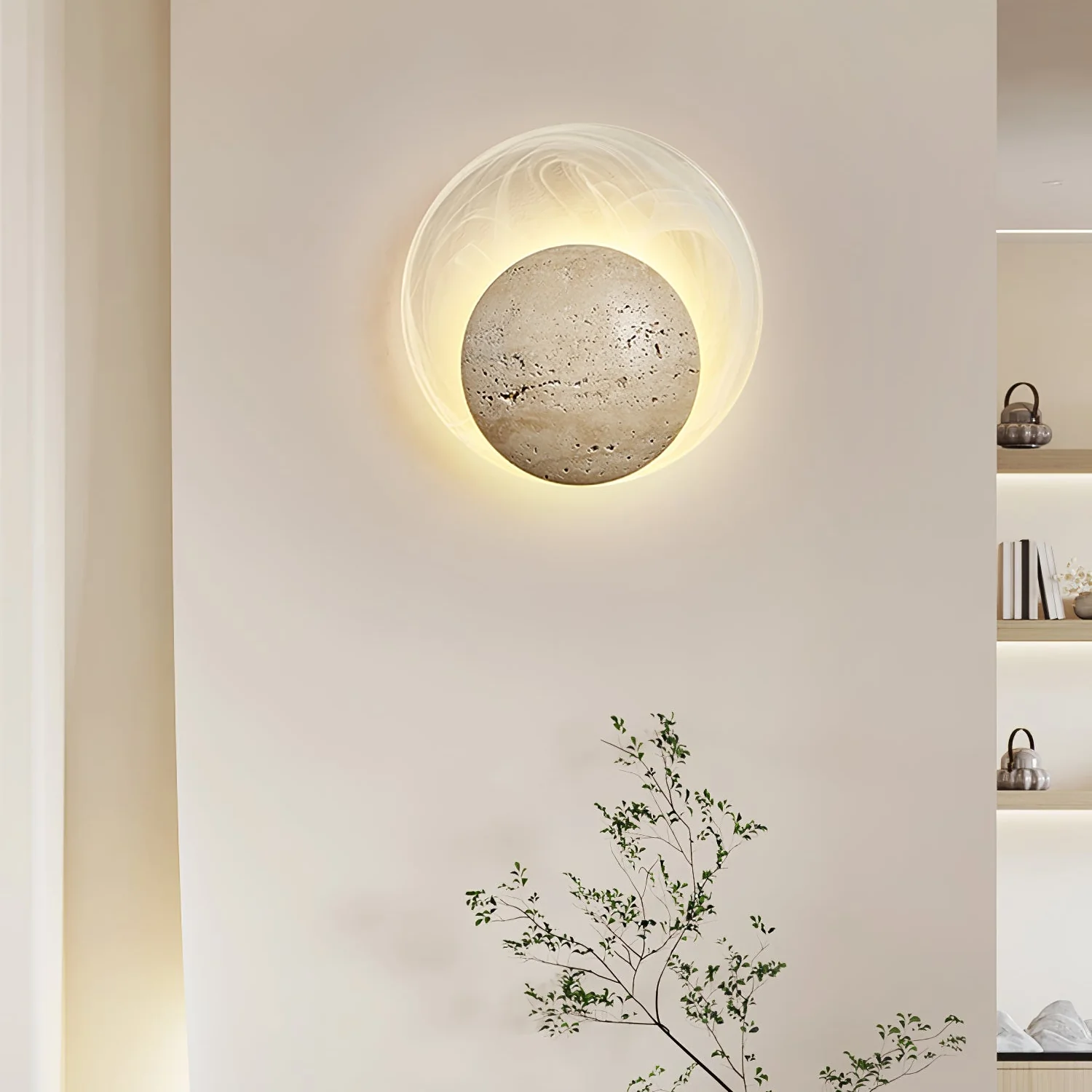 Genesis Travertine Wall Lamp - Image 3