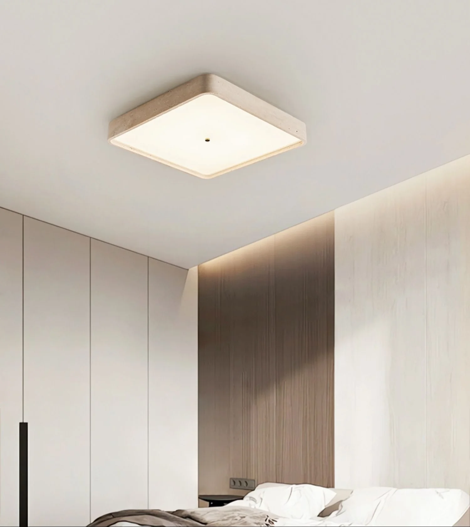 Geo Travertine Square Ceiling Light - Image 7