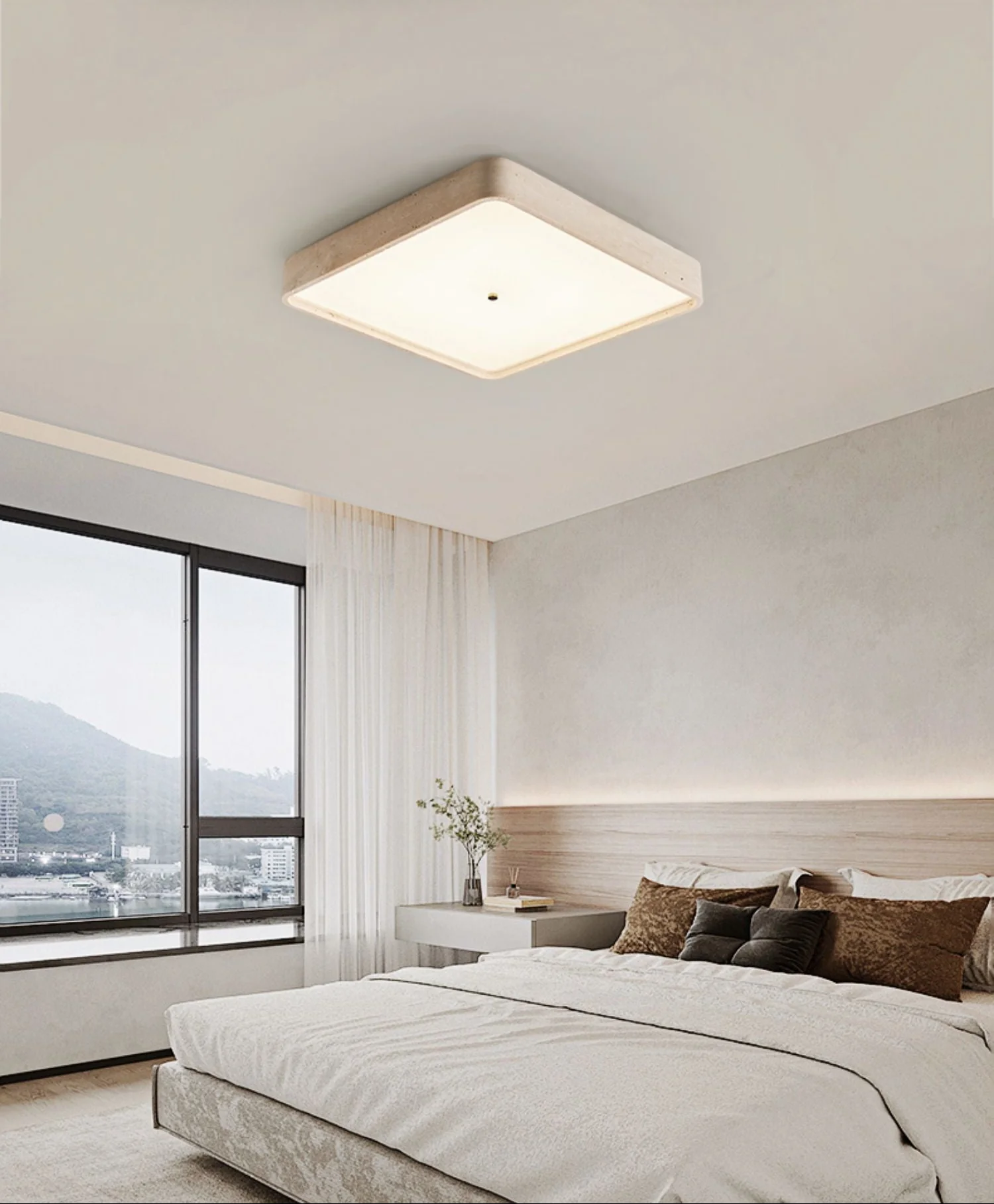 Geo Travertine Square Ceiling Light - Image 8