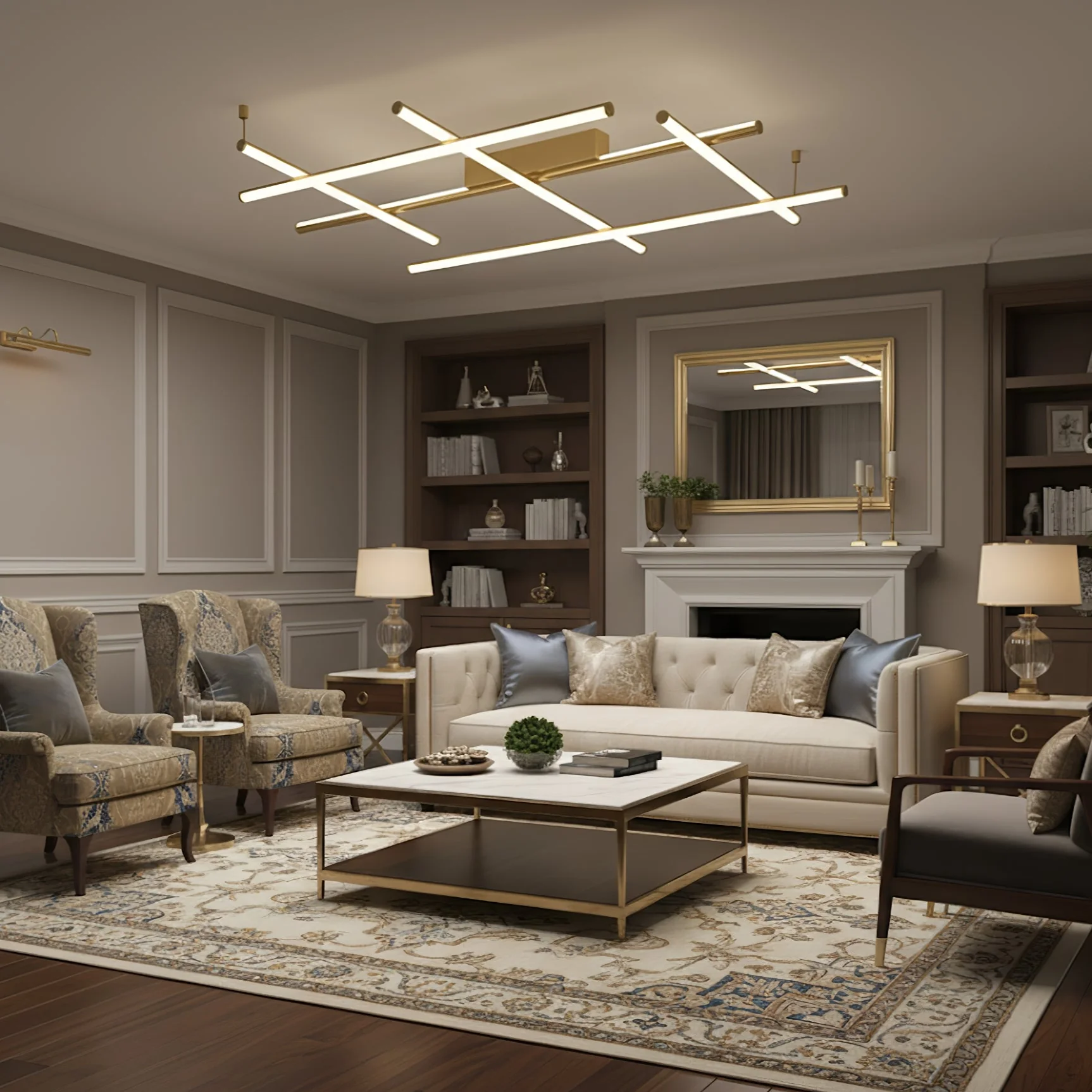 Geometric Linear Ceiling Lamp - Image 4