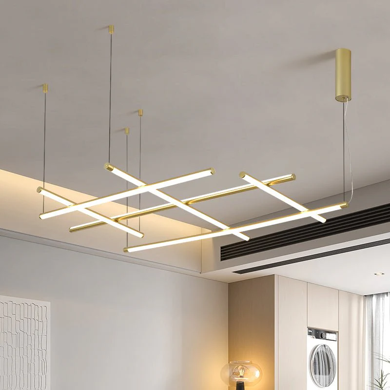 Geometric Linear Grid Pendant Lamp - Image 7