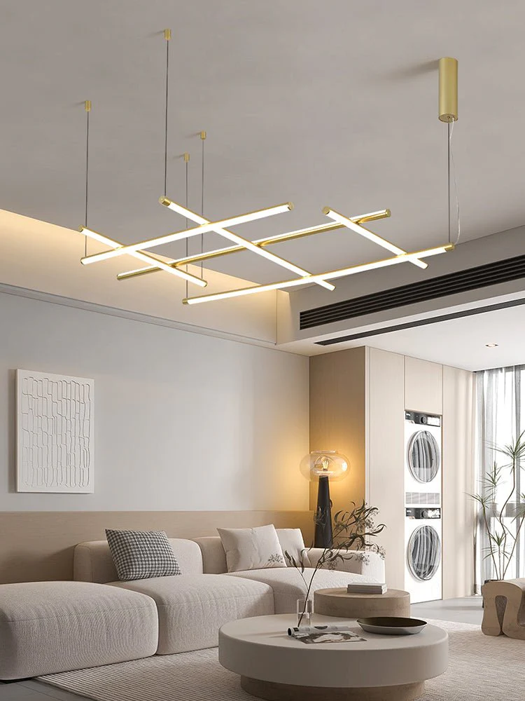 Geometric Linear Grid Pendant Lamp - Image 9