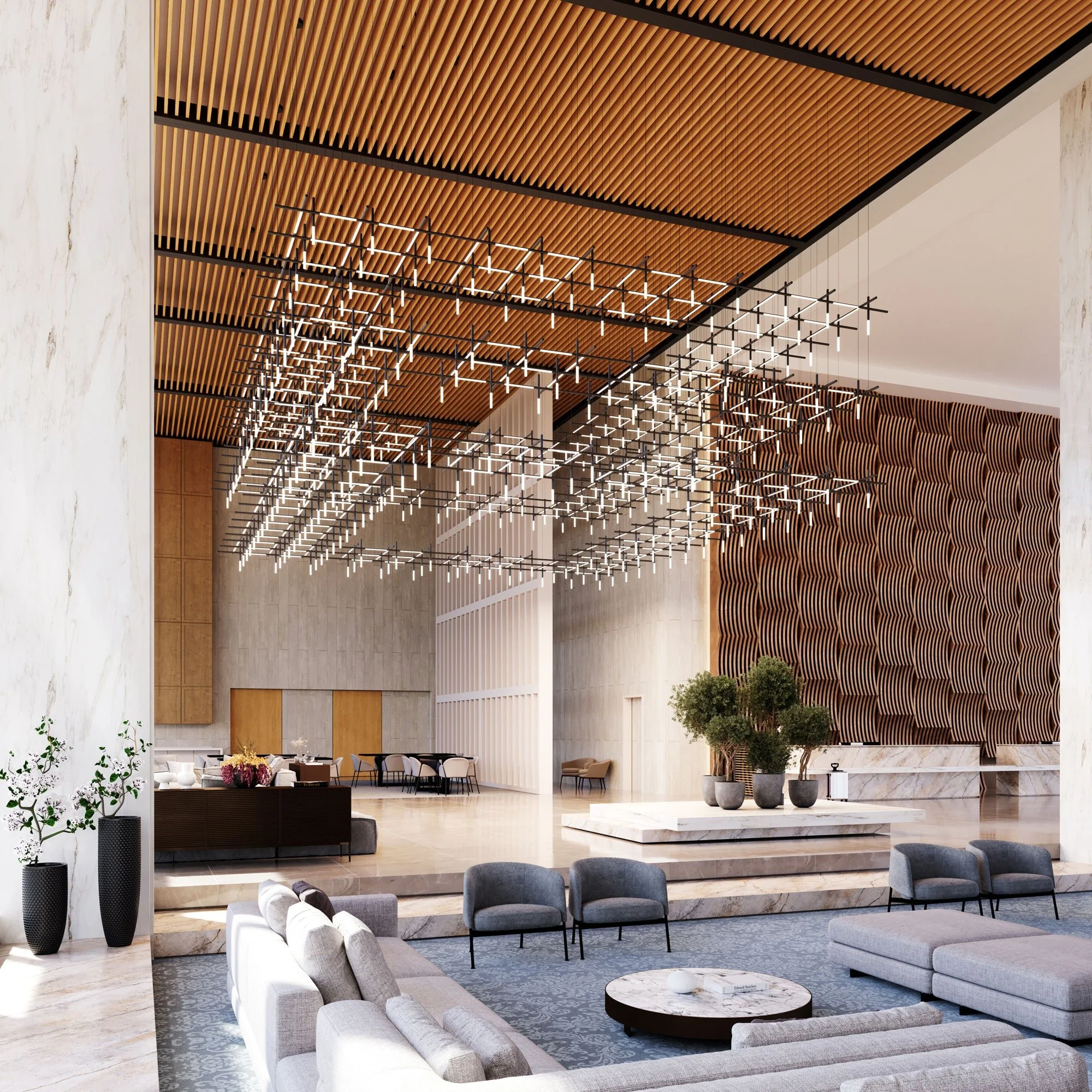 Geometric Linear Pendant Lamp - Image 3