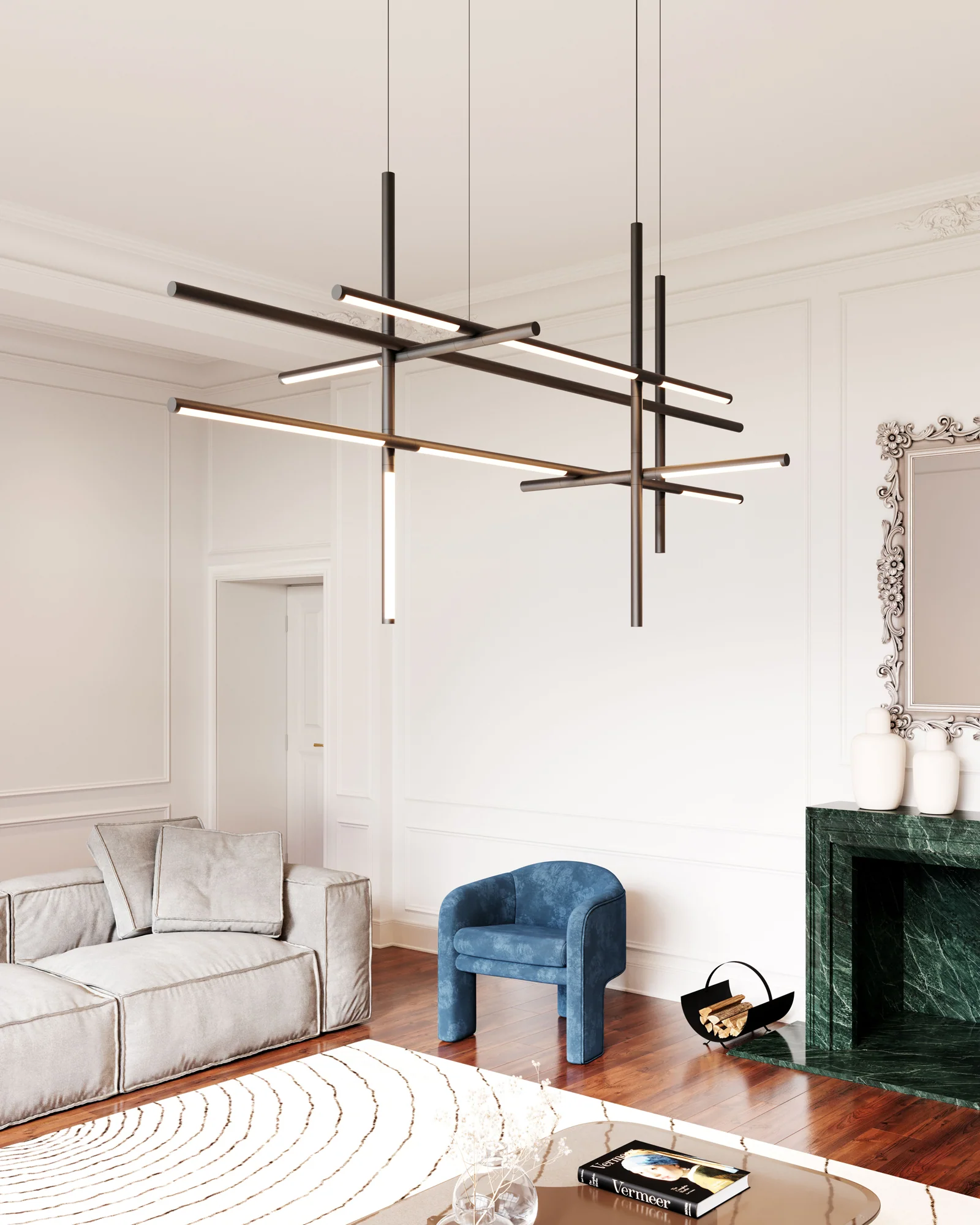 Geometric Linear Pendant Lamp - Image 5