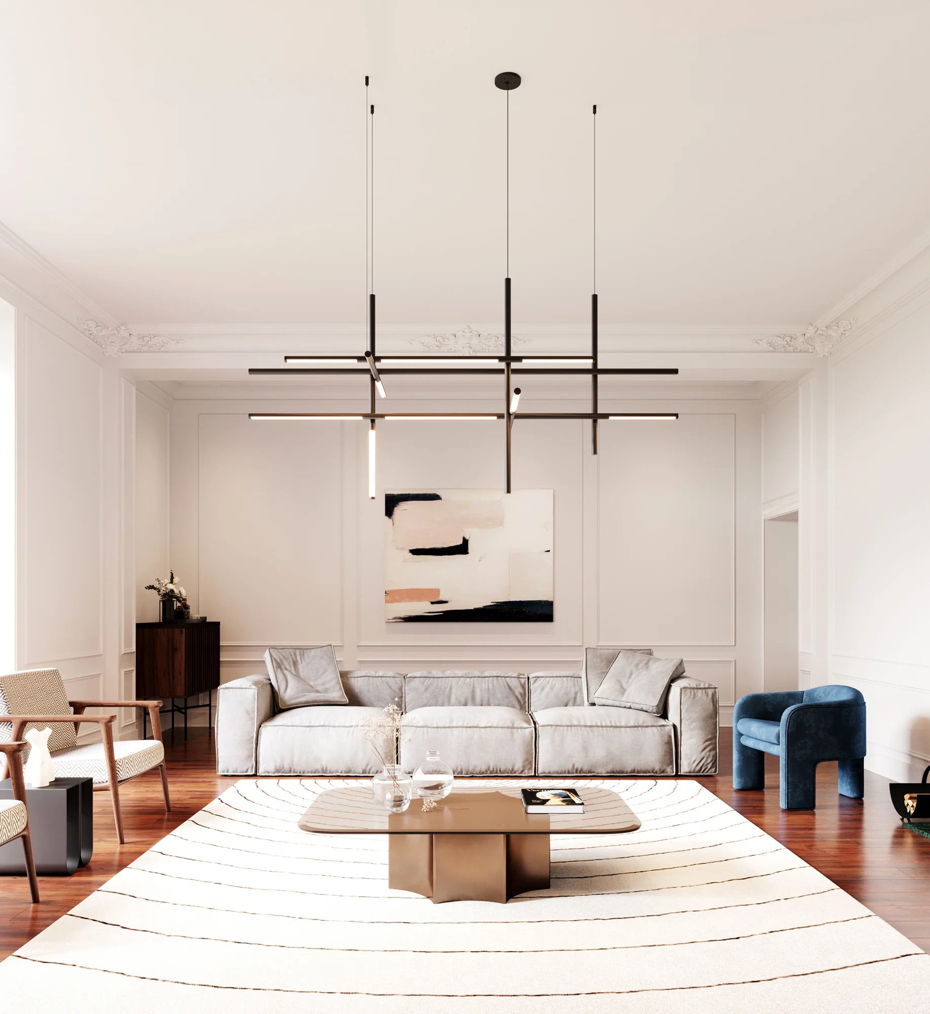 Geometric Linear Pendant Lamp - Image 6
