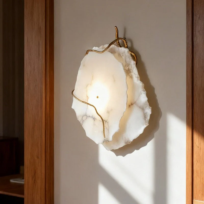 Gilded Branch Alabaster Wall Lamp - Image 7